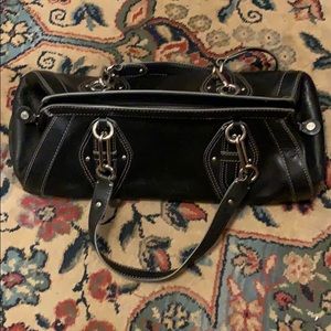 Cole Haan Black Leather Chain Purse